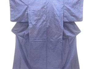 アンティーク　井桁絣織出し手織り紬着物アンサンブル